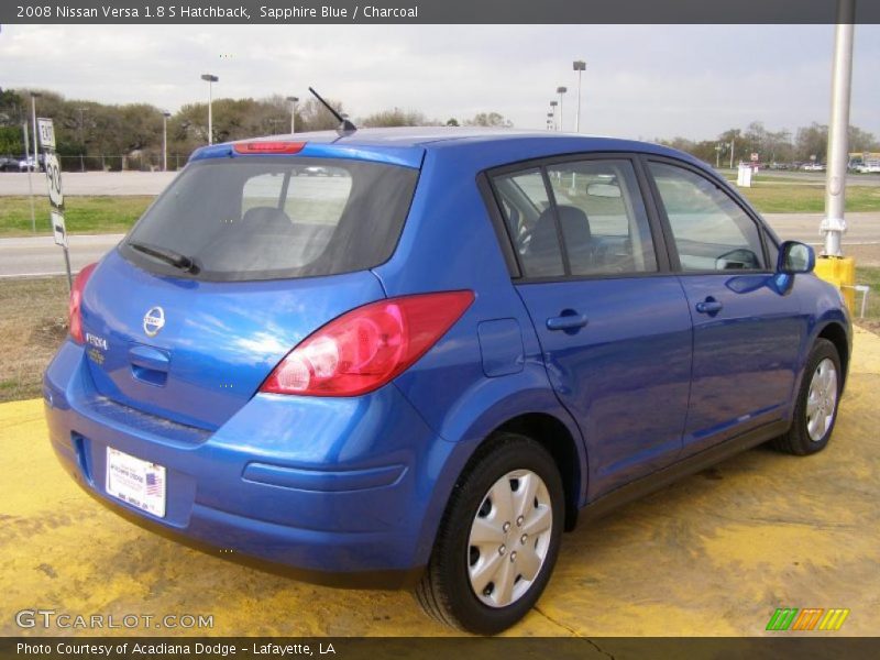 Sapphire Blue / Charcoal 2008 Nissan Versa 1.8 S Hatchback