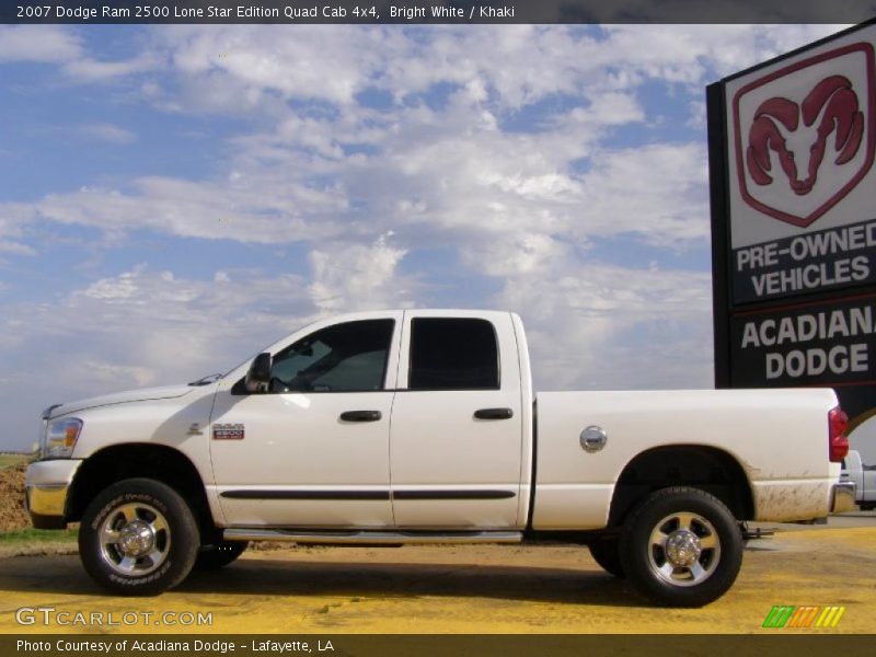 Bright White / Khaki 2007 Dodge Ram 2500 Lone Star Edition Quad Cab 4x4