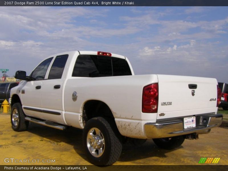 Bright White / Khaki 2007 Dodge Ram 2500 Lone Star Edition Quad Cab 4x4