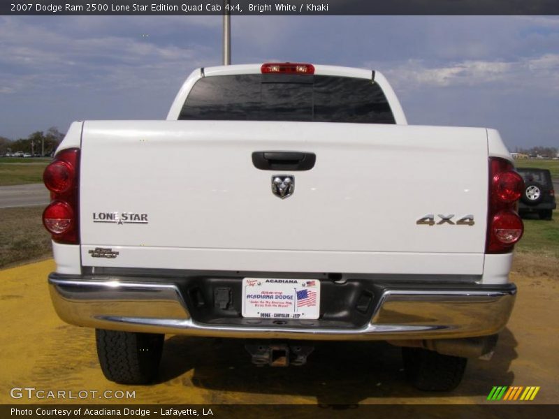 Bright White / Khaki 2007 Dodge Ram 2500 Lone Star Edition Quad Cab 4x4