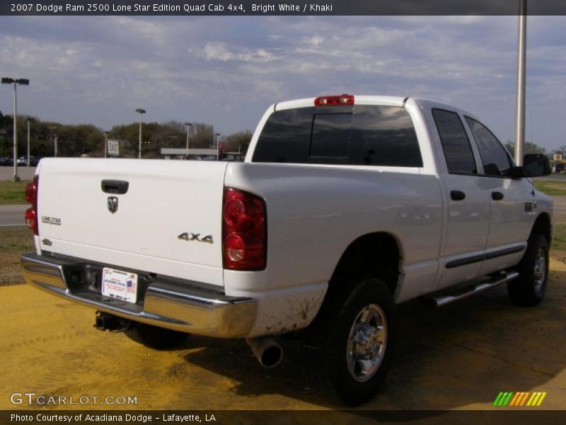 Bright White / Khaki 2007 Dodge Ram 2500 Lone Star Edition Quad Cab 4x4