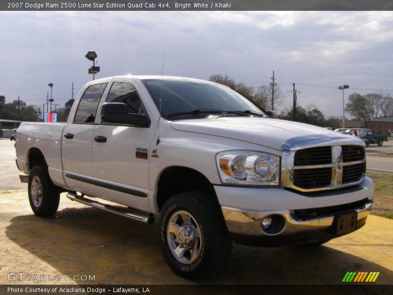 Bright White / Khaki 2007 Dodge Ram 2500 Lone Star Edition Quad Cab 4x4