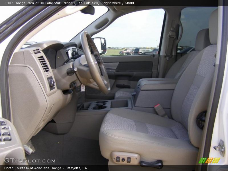 Bright White / Khaki 2007 Dodge Ram 2500 Lone Star Edition Quad Cab 4x4