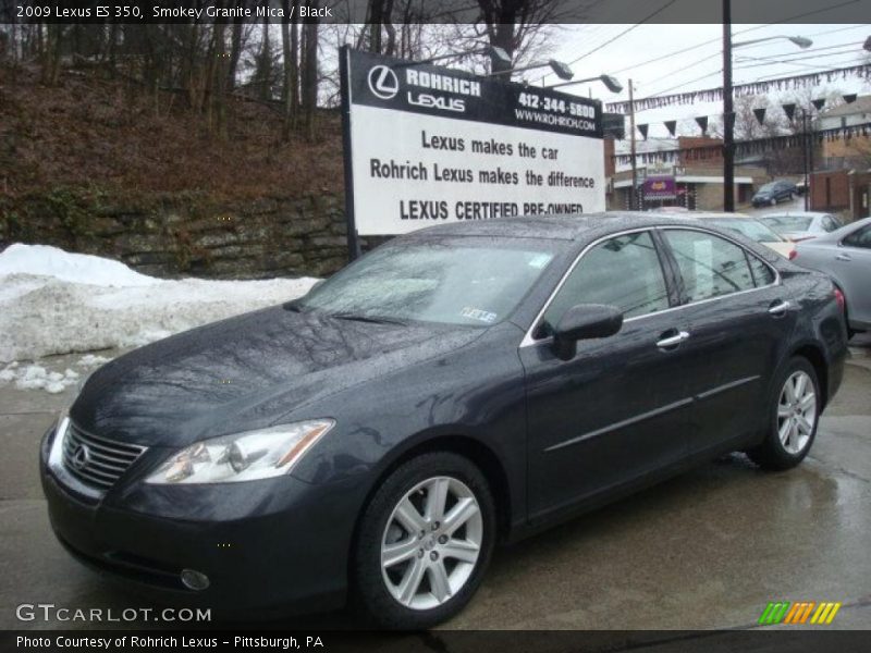 Smokey Granite Mica / Black 2009 Lexus ES 350
