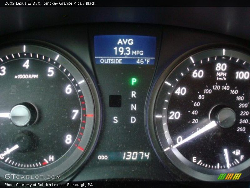 Smokey Granite Mica / Black 2009 Lexus ES 350