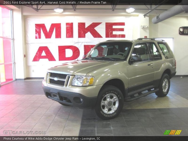 Harvest Gold Metallic / Medium Prairie Tan 2001 Ford Explorer Sport 4x4