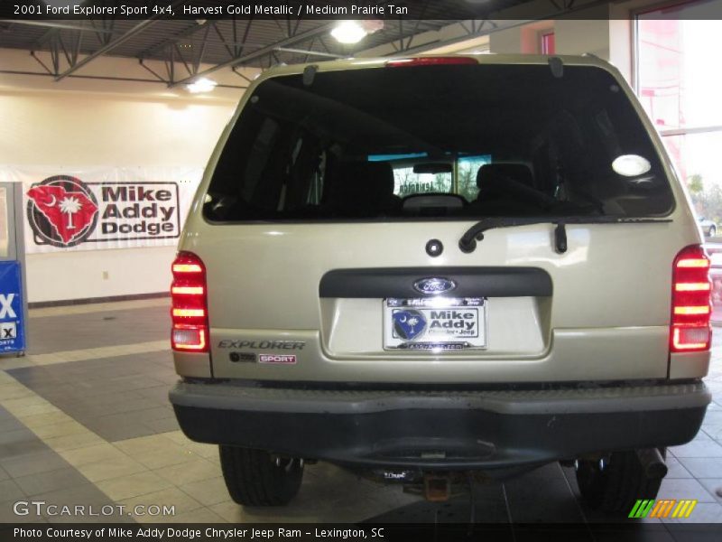 Harvest Gold Metallic / Medium Prairie Tan 2001 Ford Explorer Sport 4x4
