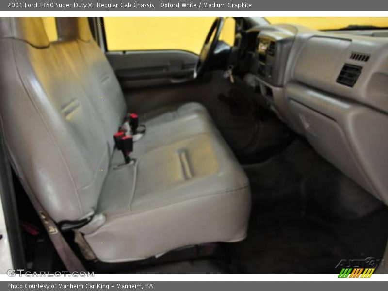 Oxford White / Medium Graphite 2001 Ford F350 Super Duty XL Regular Cab Chassis
