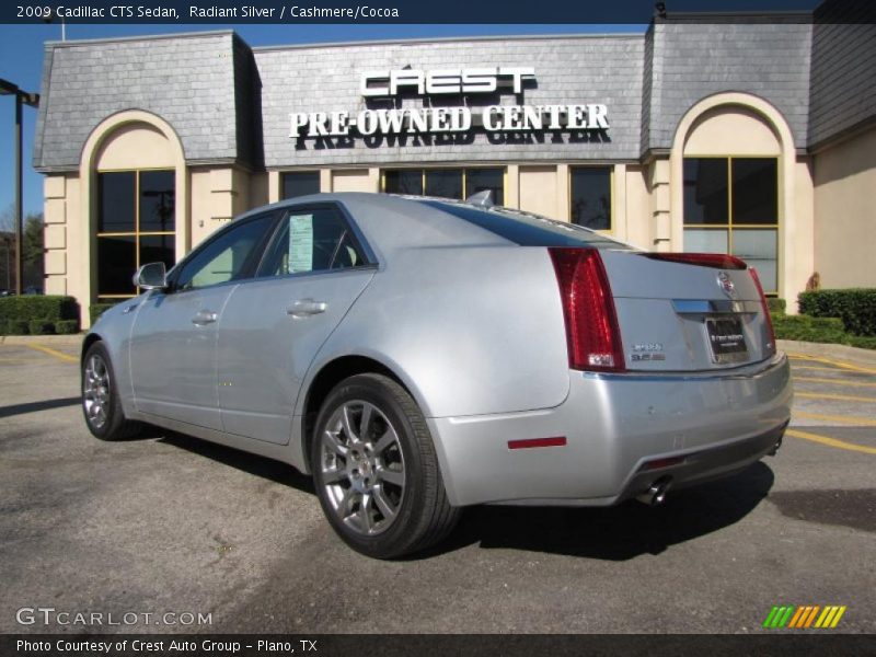 Radiant Silver / Cashmere/Cocoa 2009 Cadillac CTS Sedan
