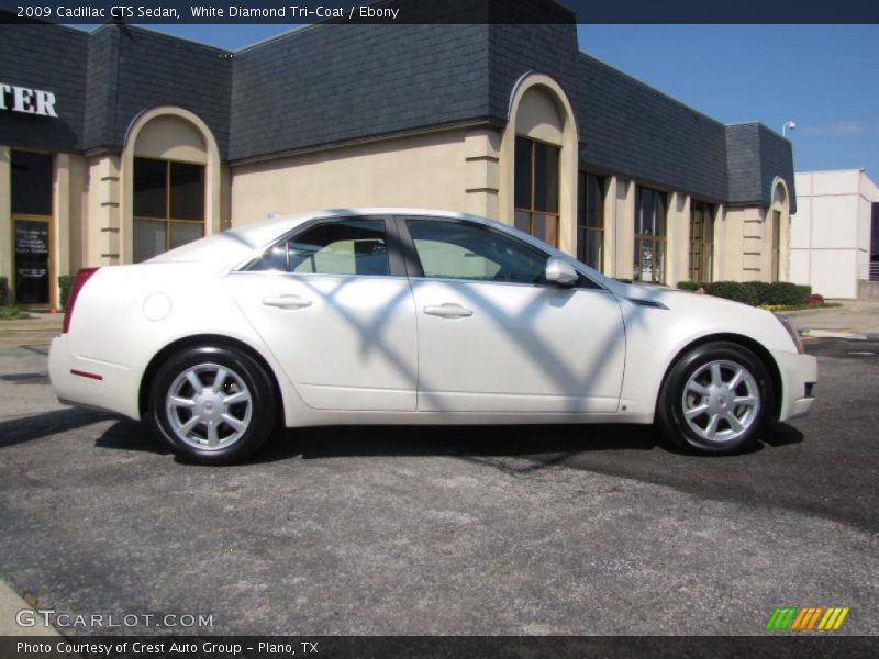 White Diamond Tri-Coat / Ebony 2009 Cadillac CTS Sedan
