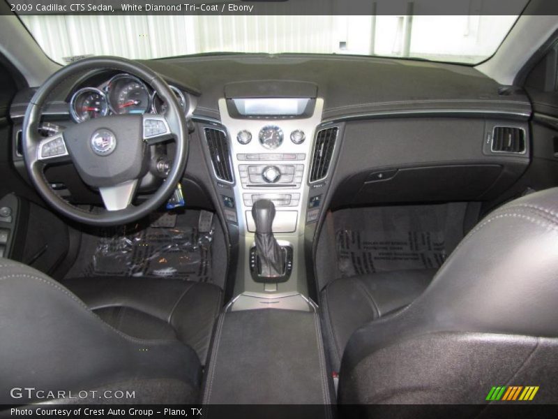 White Diamond Tri-Coat / Ebony 2009 Cadillac CTS Sedan