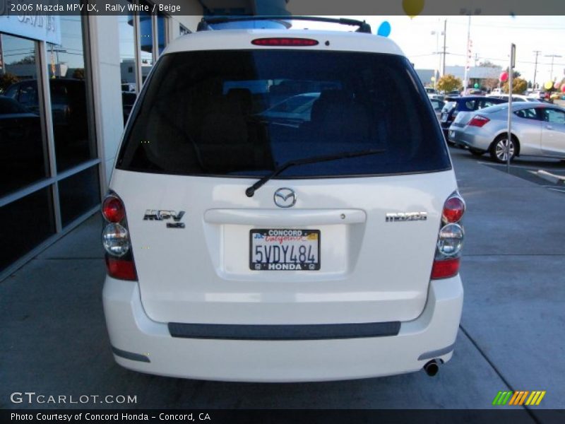 Rally White / Beige 2006 Mazda MPV LX