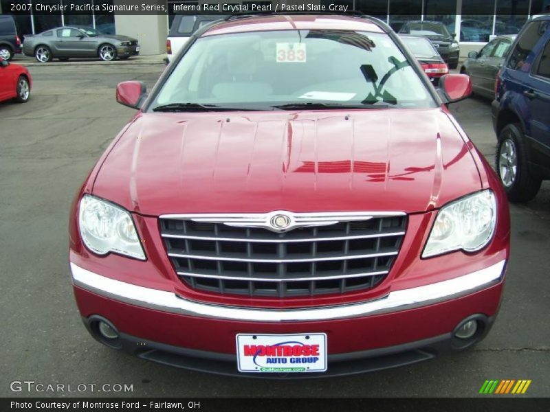 Inferno Red Crystal Pearl / Pastel Slate Gray 2007 Chrysler Pacifica Signature Series
