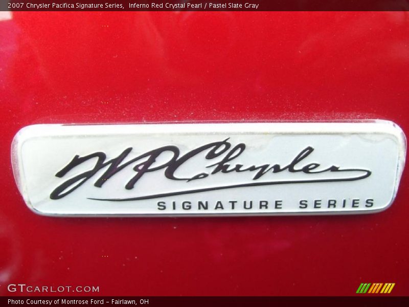 Inferno Red Crystal Pearl / Pastel Slate Gray 2007 Chrysler Pacifica Signature Series