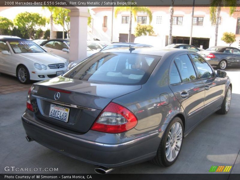 Flint Grey Metallic / Sahara Beige/Black 2008 Mercedes-Benz E 550 Sedan