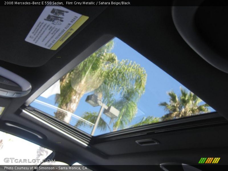 Flint Grey Metallic / Sahara Beige/Black 2008 Mercedes-Benz E 550 Sedan