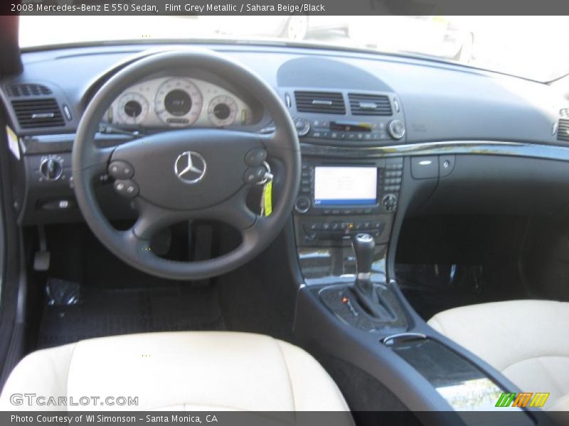 Flint Grey Metallic / Sahara Beige/Black 2008 Mercedes-Benz E 550 Sedan