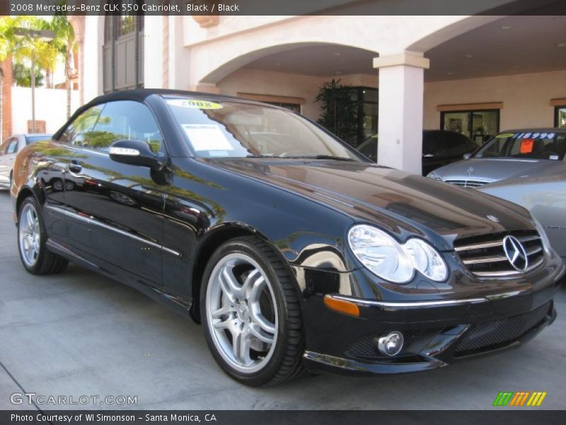 Black / Black 2008 Mercedes-Benz CLK 550 Cabriolet