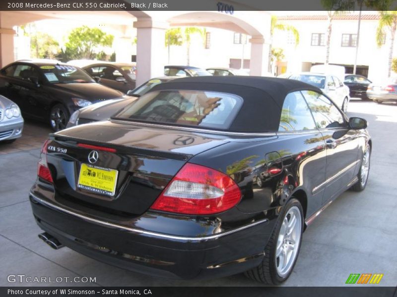 Black / Black 2008 Mercedes-Benz CLK 550 Cabriolet