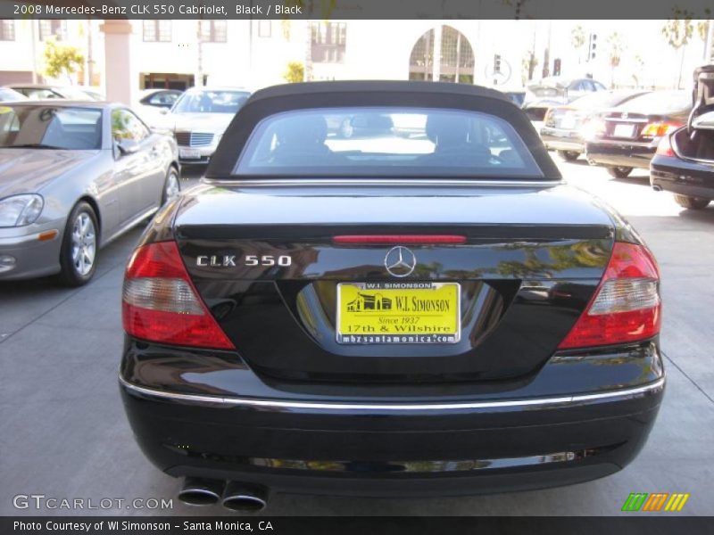 Black / Black 2008 Mercedes-Benz CLK 550 Cabriolet
