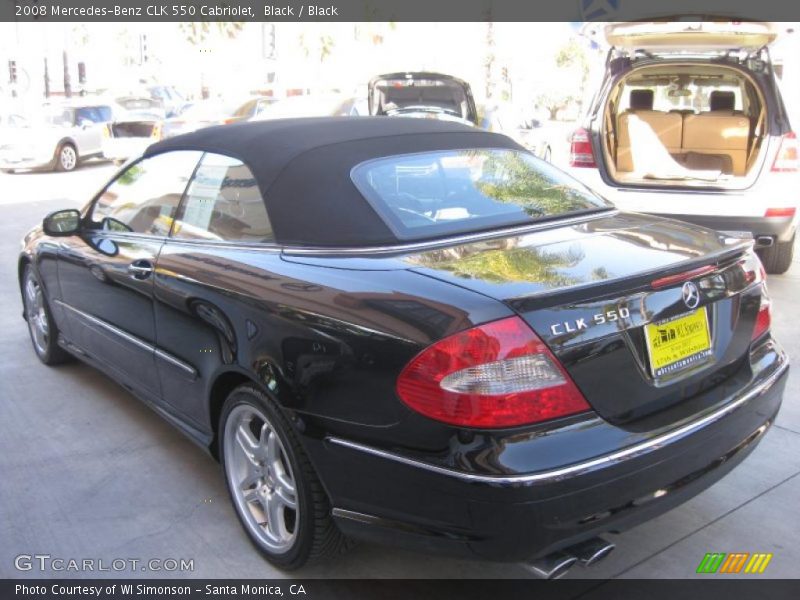 Black / Black 2008 Mercedes-Benz CLK 550 Cabriolet