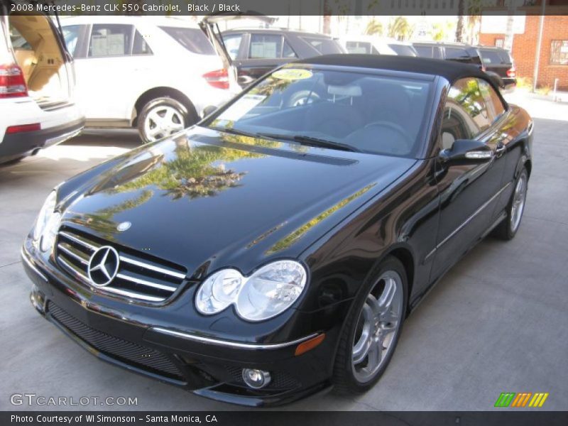 Black / Black 2008 Mercedes-Benz CLK 550 Cabriolet