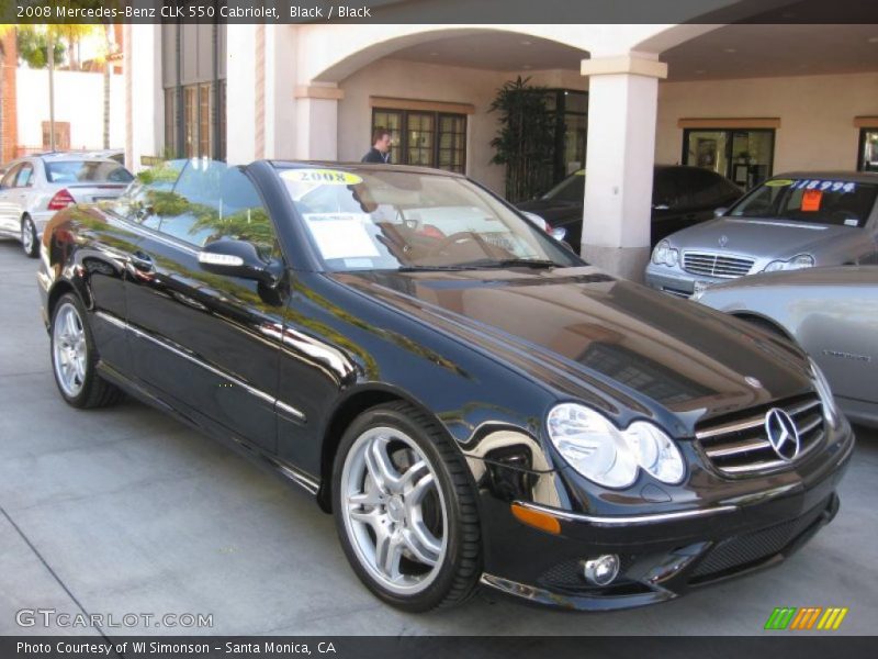 Black / Black 2008 Mercedes-Benz CLK 550 Cabriolet