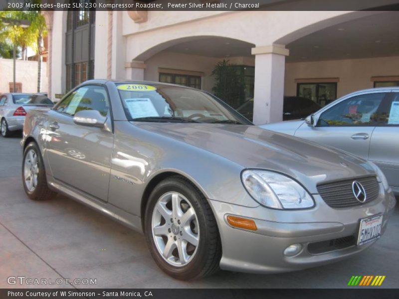 Pewter Silver Metallic / Charcoal 2003 Mercedes-Benz SLK 230 Kompressor Roadster