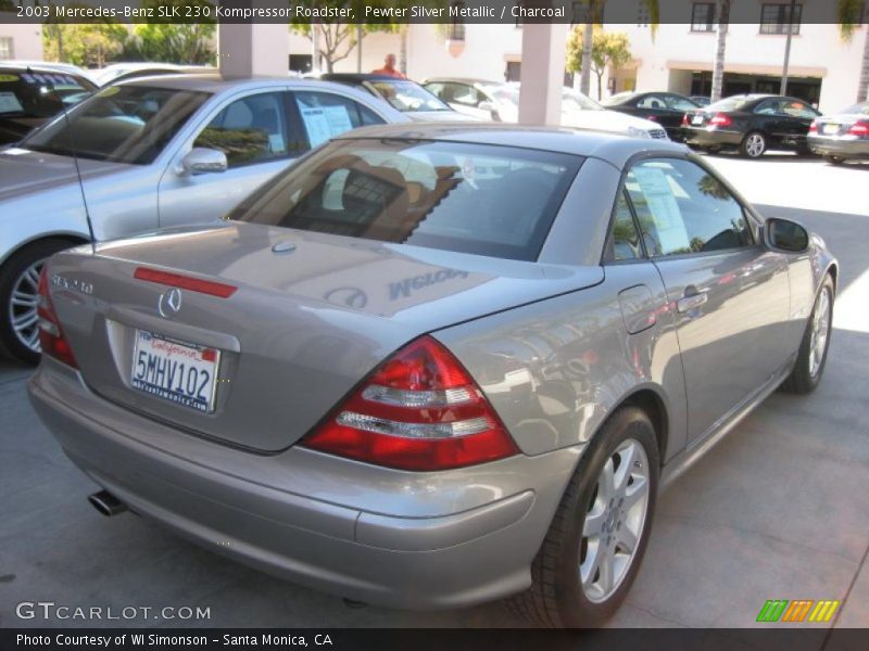 Pewter Silver Metallic / Charcoal 2003 Mercedes-Benz SLK 230 Kompressor Roadster