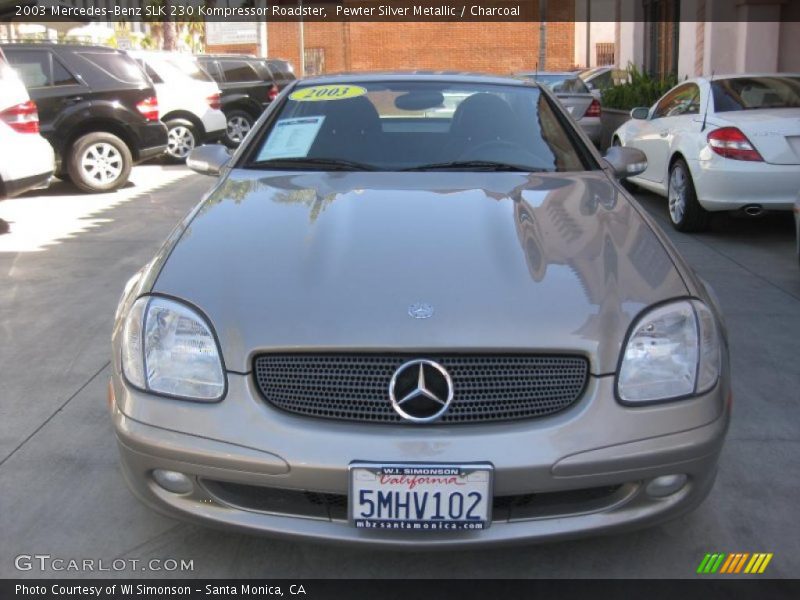 Pewter Silver Metallic / Charcoal 2003 Mercedes-Benz SLK 230 Kompressor Roadster