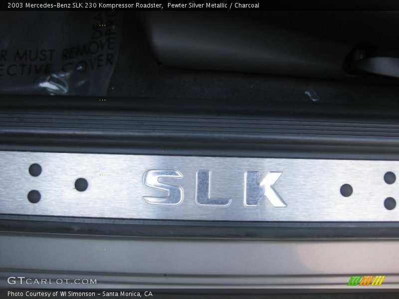 Pewter Silver Metallic / Charcoal 2003 Mercedes-Benz SLK 230 Kompressor Roadster