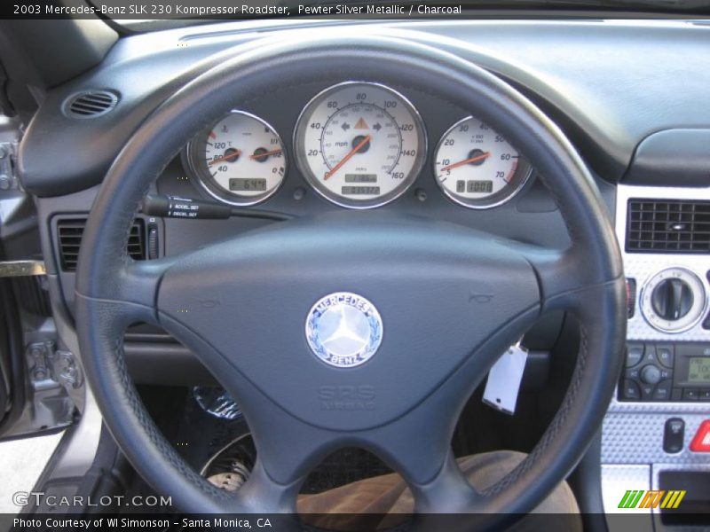 Pewter Silver Metallic / Charcoal 2003 Mercedes-Benz SLK 230 Kompressor Roadster