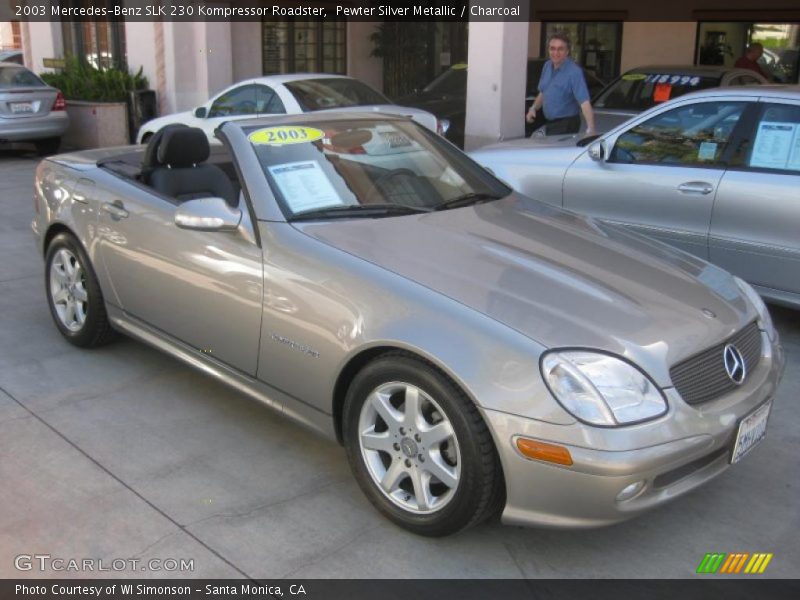 Pewter Silver Metallic / Charcoal 2003 Mercedes-Benz SLK 230 Kompressor Roadster