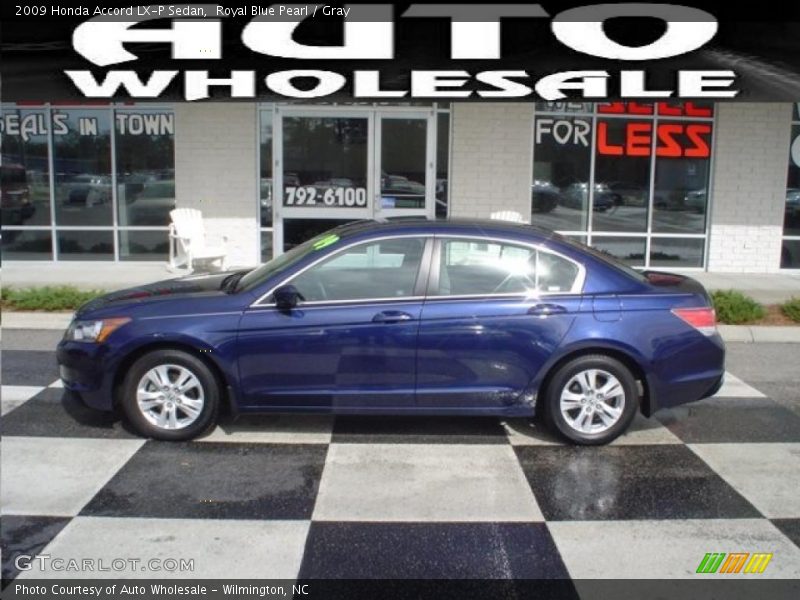 Royal Blue Pearl / Gray 2009 Honda Accord LX-P Sedan