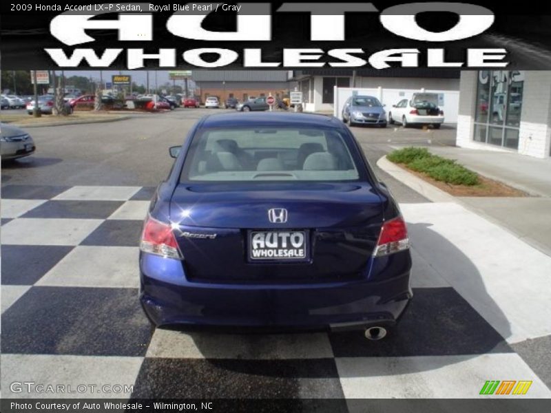 Royal Blue Pearl / Gray 2009 Honda Accord LX-P Sedan