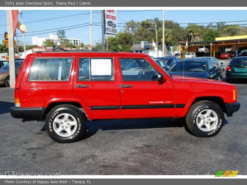 Flame Red / Camel 2001 Jeep Cherokee Sport