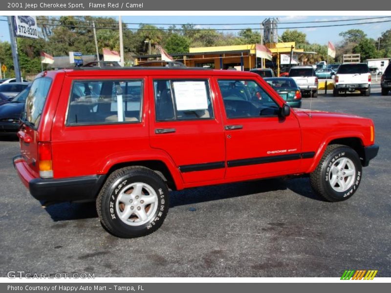 Flame Red / Camel 2001 Jeep Cherokee Sport