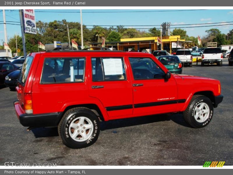 Flame Red / Camel 2001 Jeep Cherokee Sport