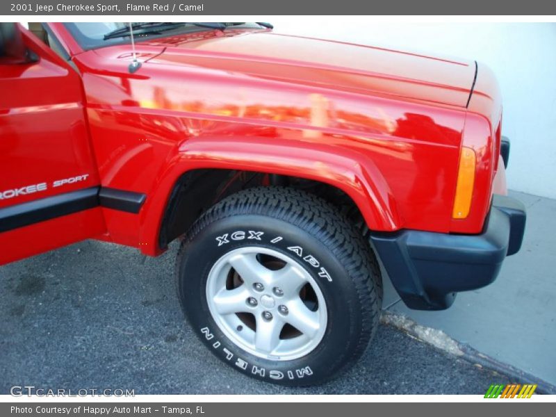 Flame Red / Camel 2001 Jeep Cherokee Sport