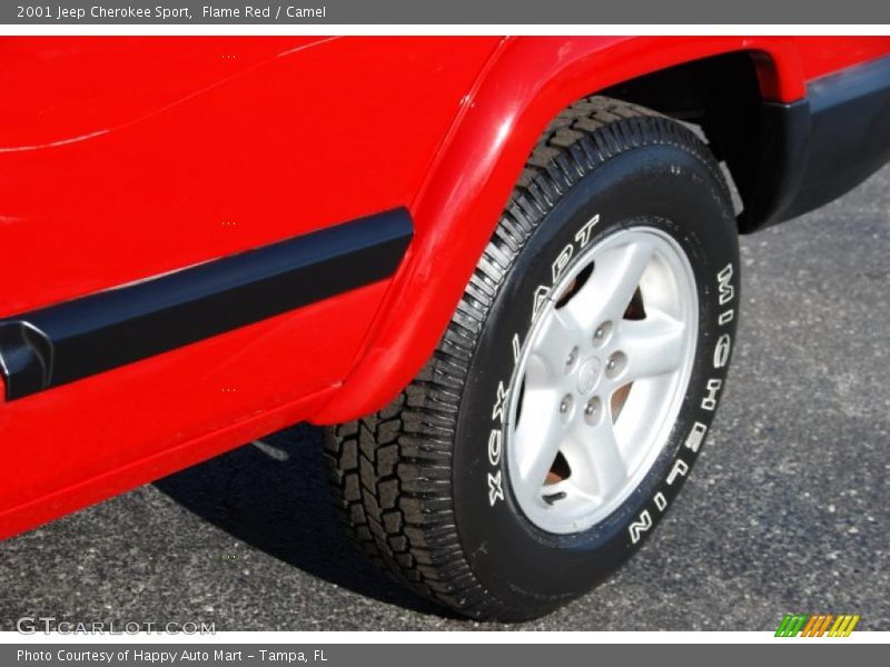 Flame Red / Camel 2001 Jeep Cherokee Sport
