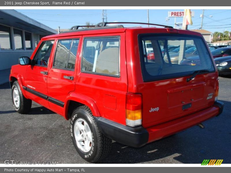 Flame Red / Camel 2001 Jeep Cherokee Sport