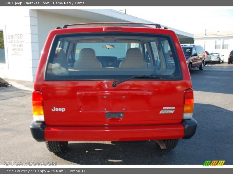 Flame Red / Camel 2001 Jeep Cherokee Sport