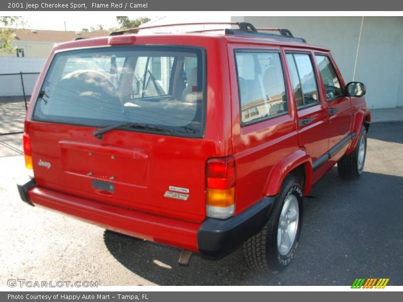 Flame Red / Camel 2001 Jeep Cherokee Sport