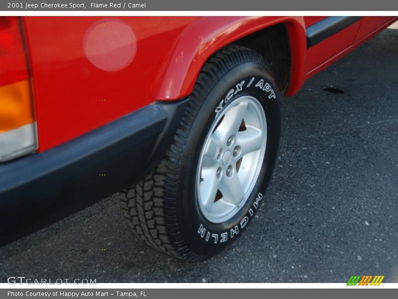 Flame Red / Camel 2001 Jeep Cherokee Sport