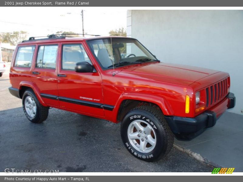 Flame Red / Camel 2001 Jeep Cherokee Sport