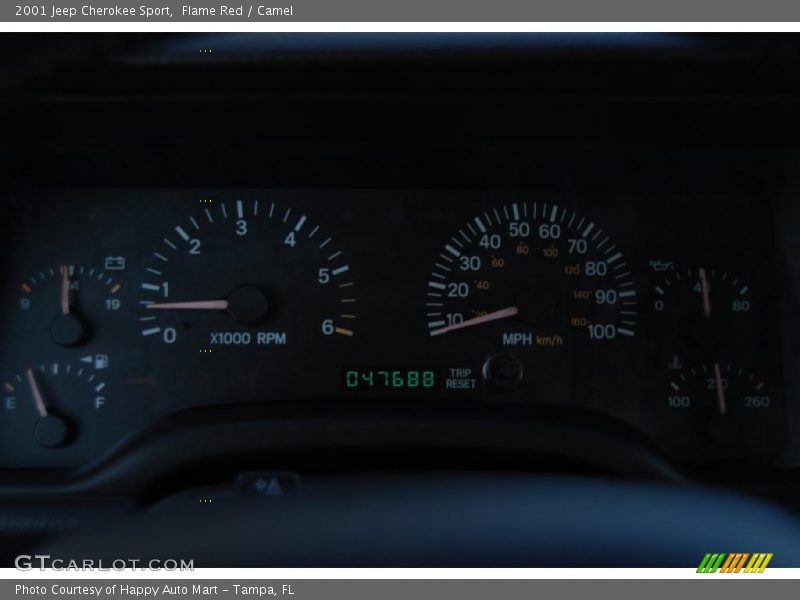 Flame Red / Camel 2001 Jeep Cherokee Sport