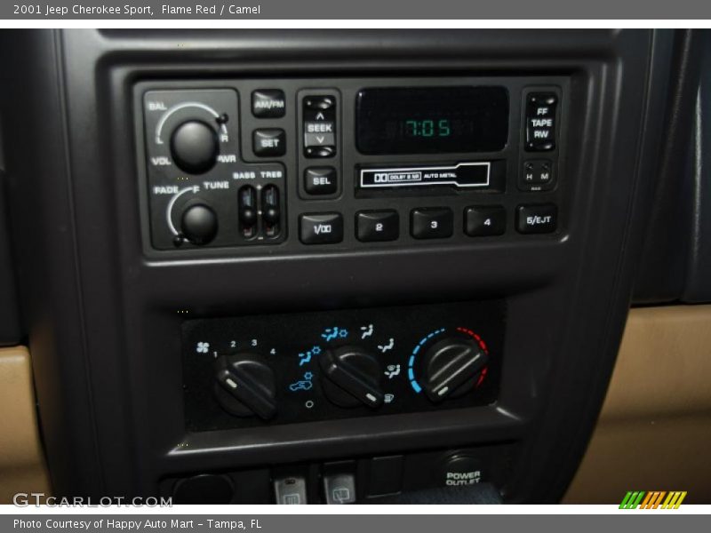 Flame Red / Camel 2001 Jeep Cherokee Sport