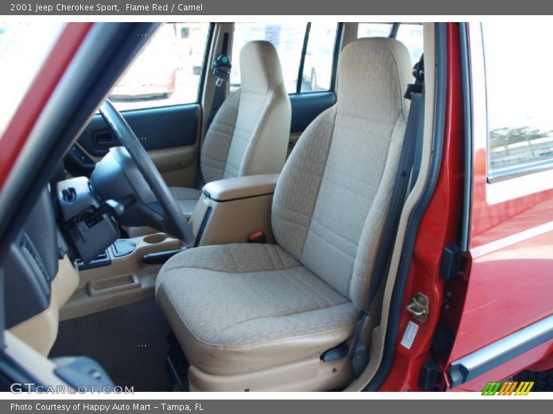 Flame Red / Camel 2001 Jeep Cherokee Sport