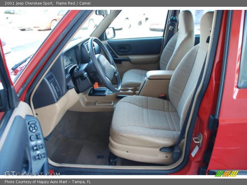 Flame Red / Camel 2001 Jeep Cherokee Sport