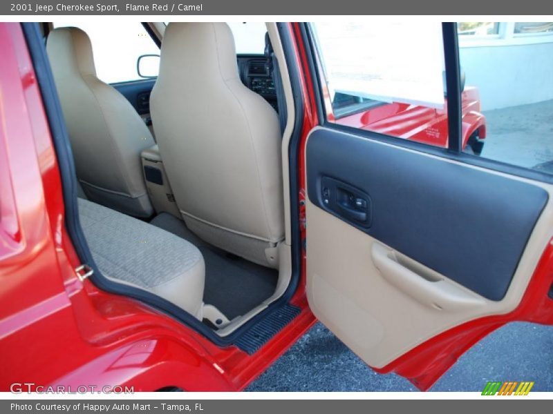 Flame Red / Camel 2001 Jeep Cherokee Sport